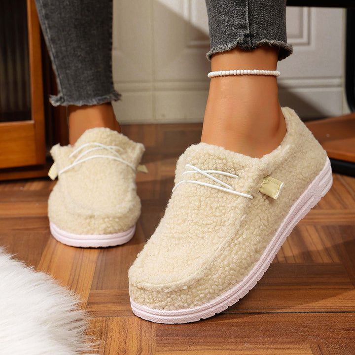 Sophia | Sophisticated Fuzzy Fleece Moccasin House Slippers