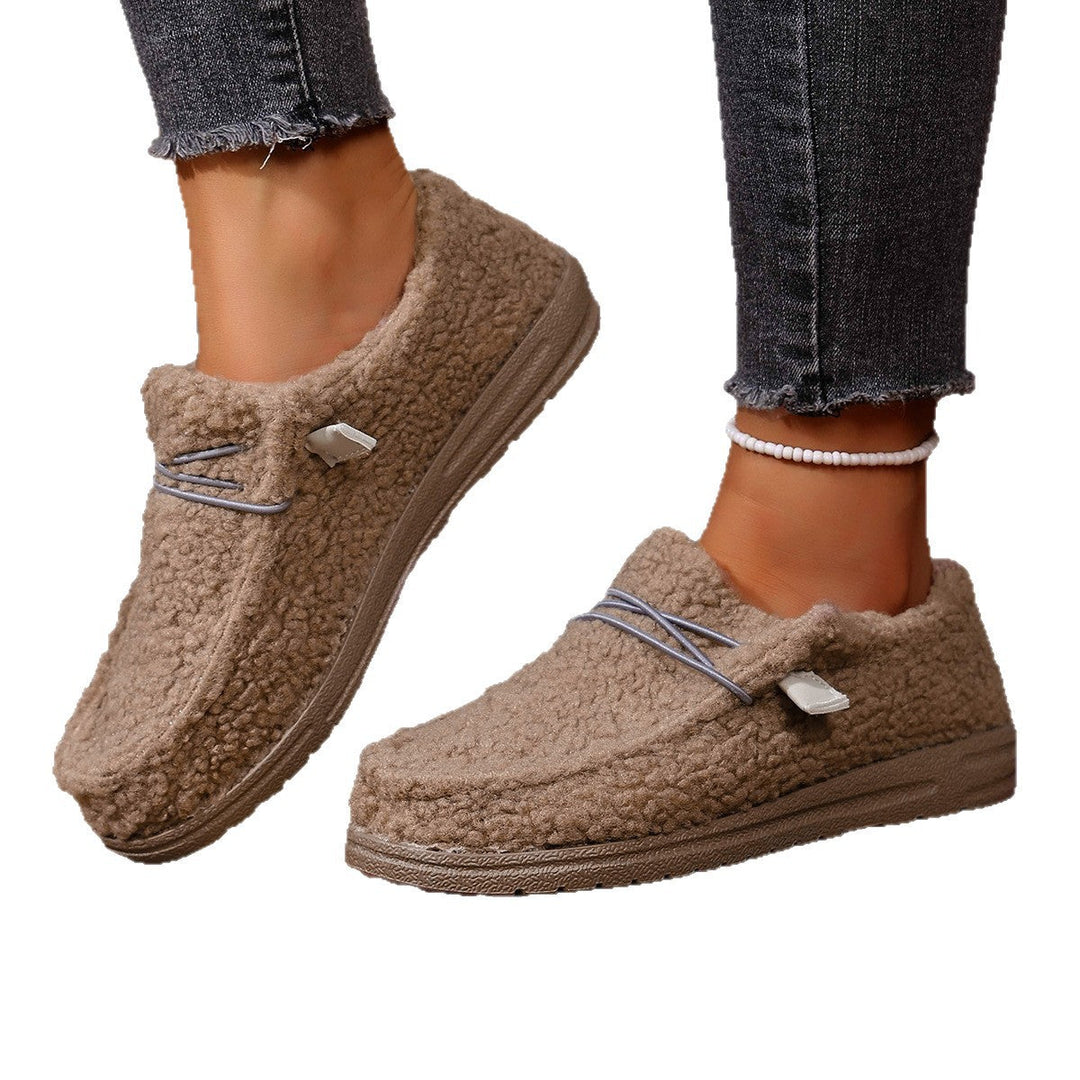 Sophia | Sophisticated Fuzzy Fleece Moccasin House Slippers