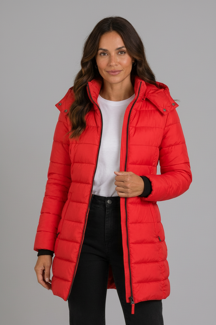Stephanie | Graceful Hooded Quilted Winter Coats