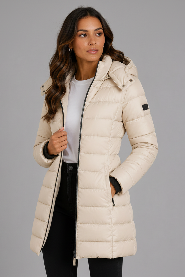 Stephanie | Graceful Hooded Quilted Winter Coats