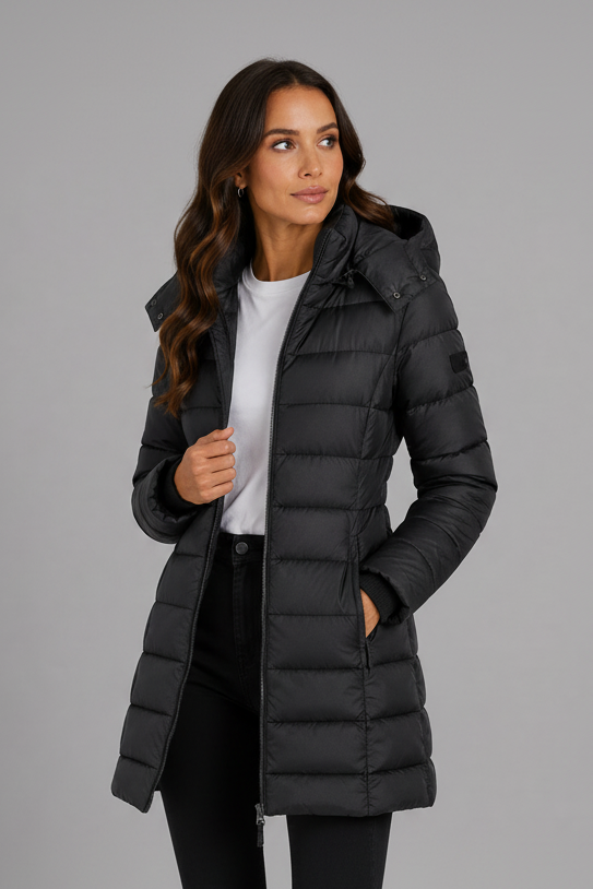 Stephanie | Graceful Hooded Quilted Winter Coats