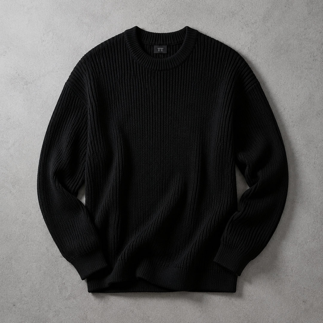 Steven | Stylish Chunky Ribbed Crewneck Sweatshirt