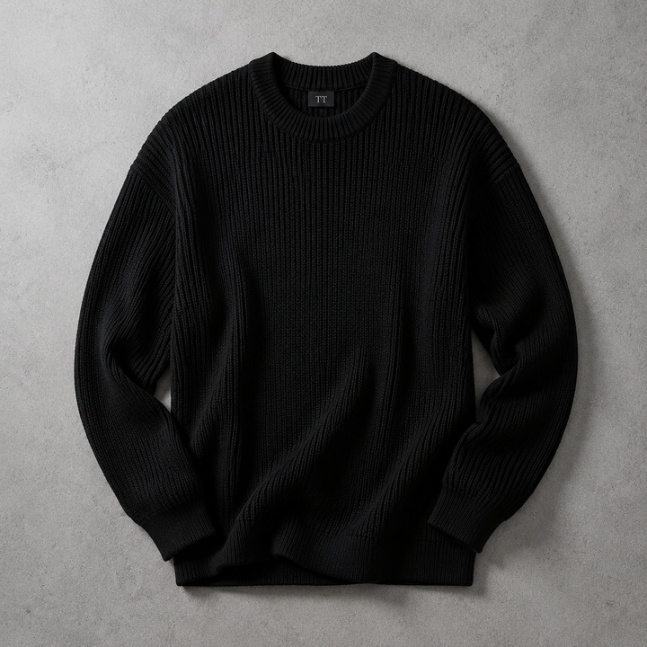 Steven | Stylish Chunky Ribbed Crewneck Sweatshirt