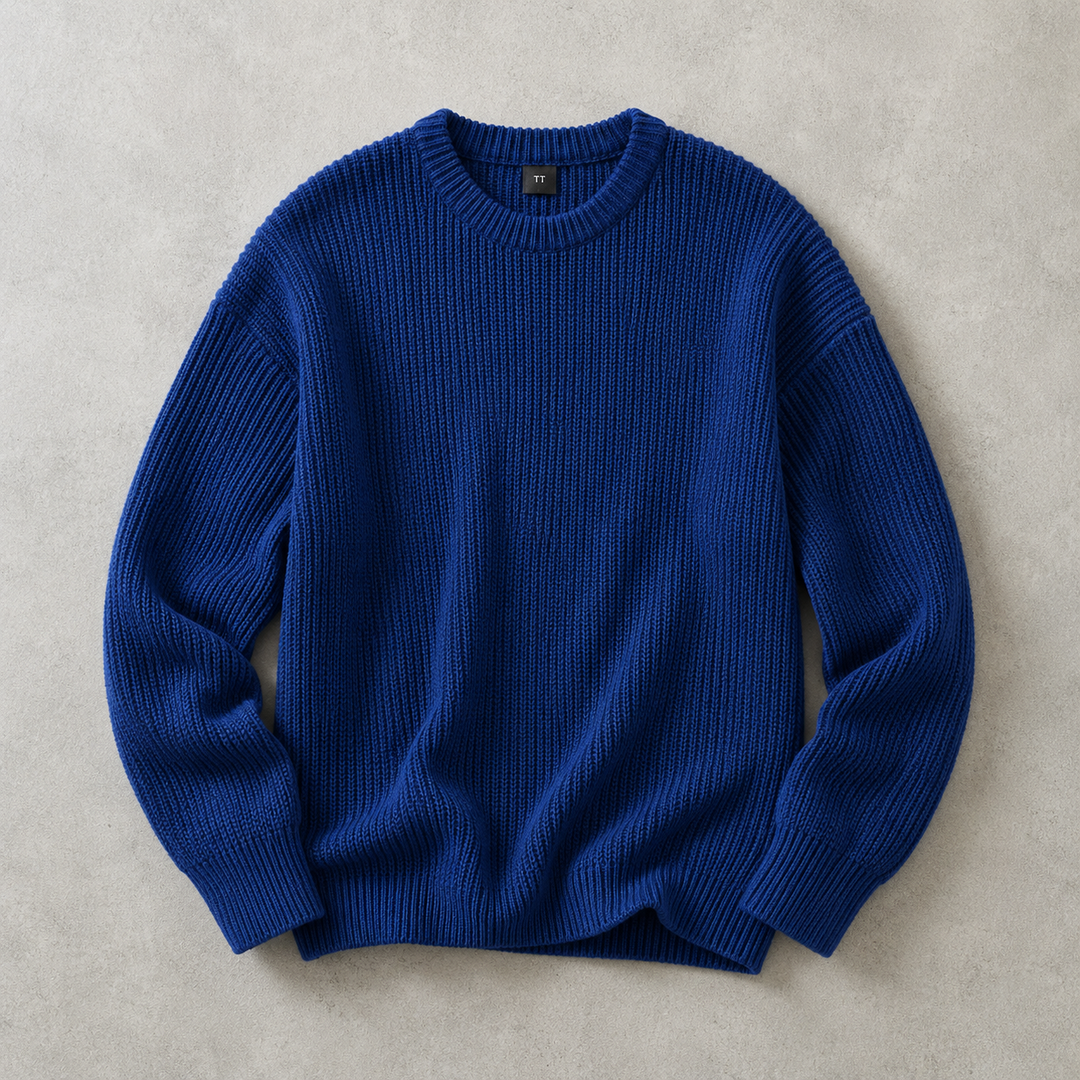 Steven | Stylish Chunky Ribbed Crewneck Sweatshirt