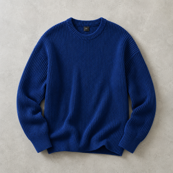 Steven | Stylish Chunky Ribbed Crewneck Sweatshirt