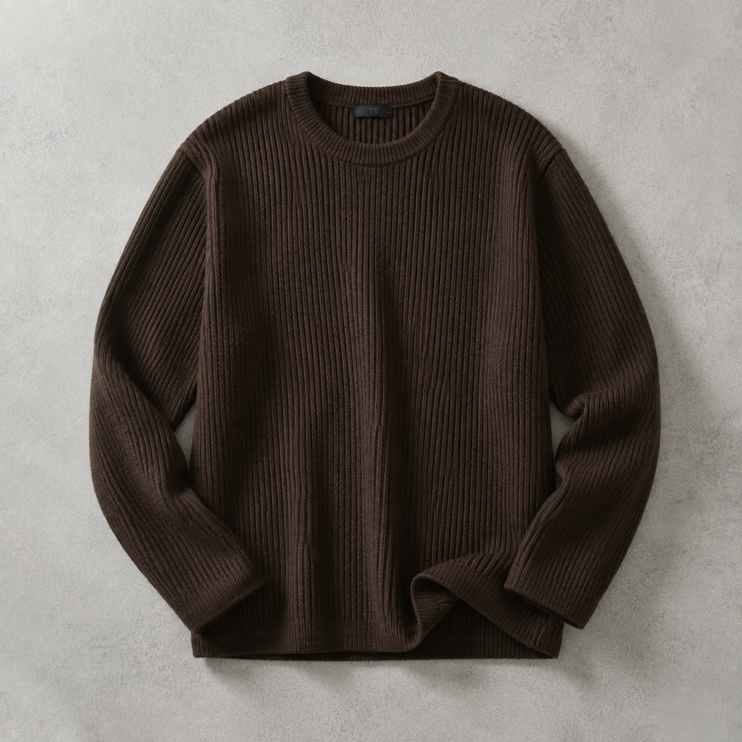 Steven | Stylish Chunky Ribbed Crewneck Sweatshirt