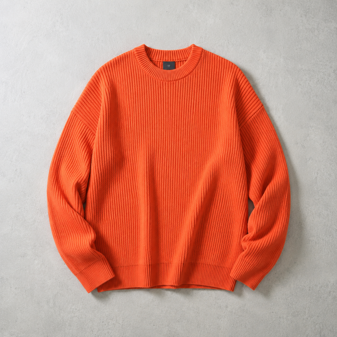 Steven | Stylish Chunky Ribbed Crewneck Sweatshirt
