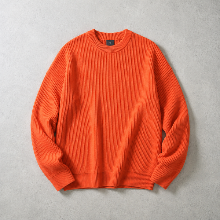 Steven | Stylish Chunky Ribbed Crewneck Sweatshirt