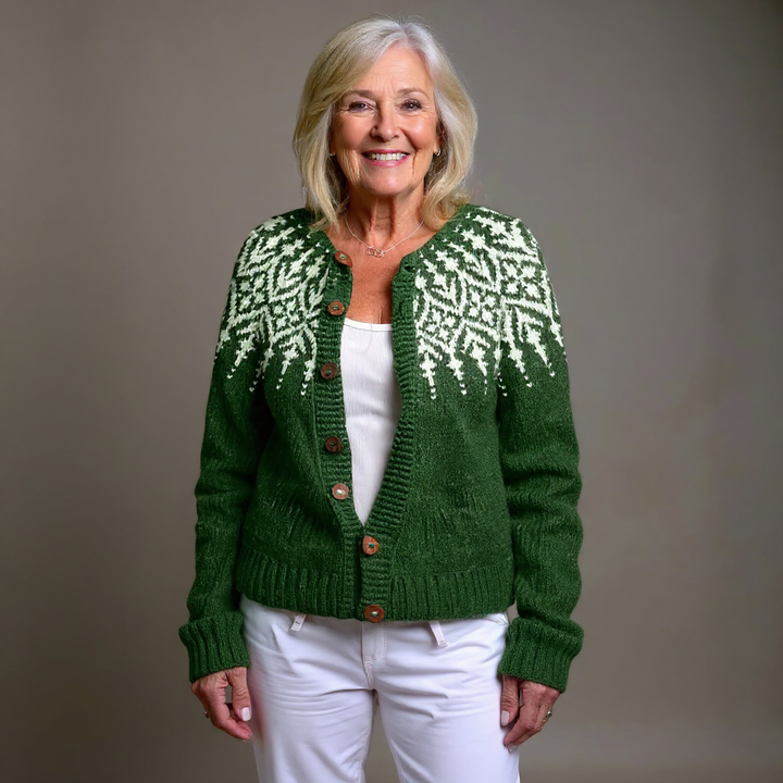 Susan | Refined Fair Isle Cardigan Womens Button-Front Sweater