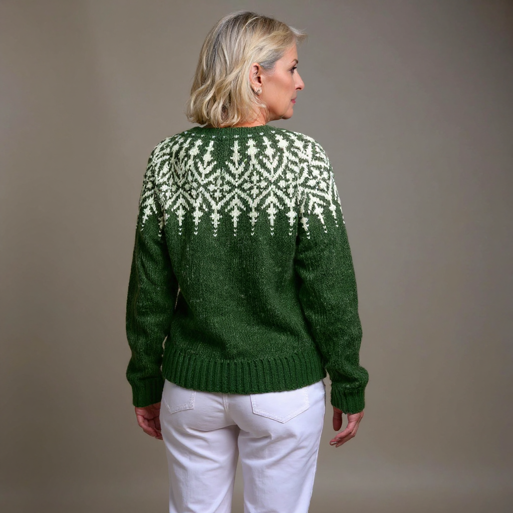Susan | Refined Fair Isle Cardigan Womens Button-Front Sweater