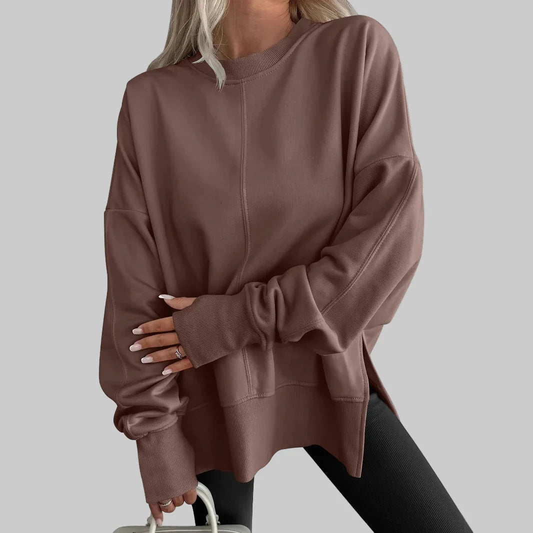 Susan | Refined Oversized Dropped Shoulder Crewneck Sweatshirt