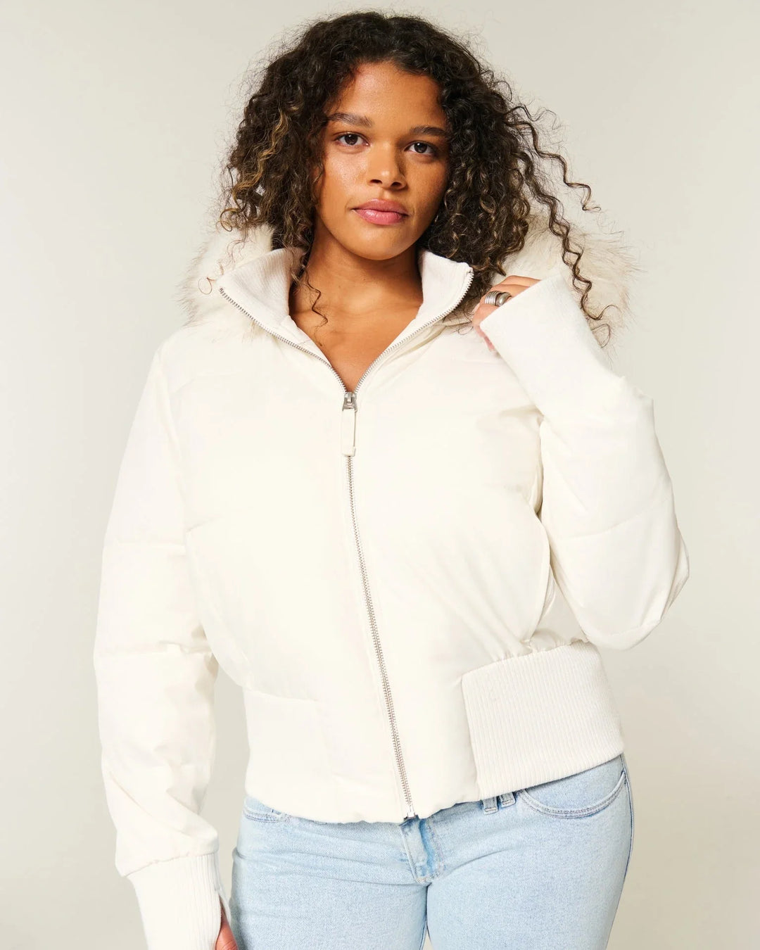 Susan | Relaxed Hooded Puffer Jacket with Faux Fur Trim