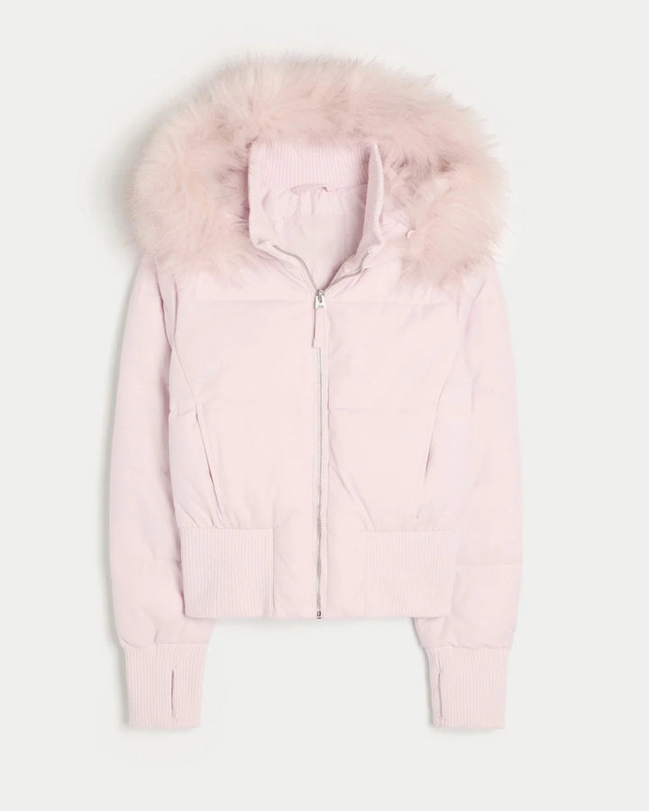 Susan | Relaxed Hooded Puffer Jacket with Faux Fur Trim