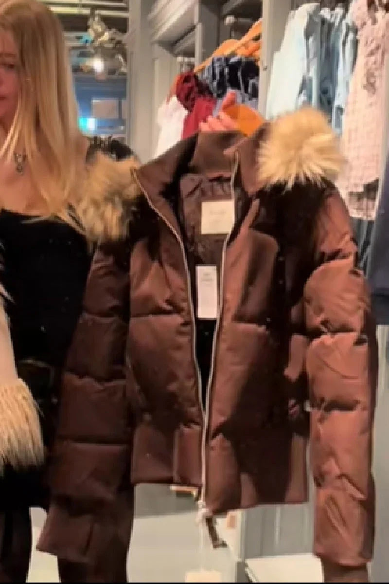Susan | Relaxed Hooded Puffer Jacket with Faux Fur Trim