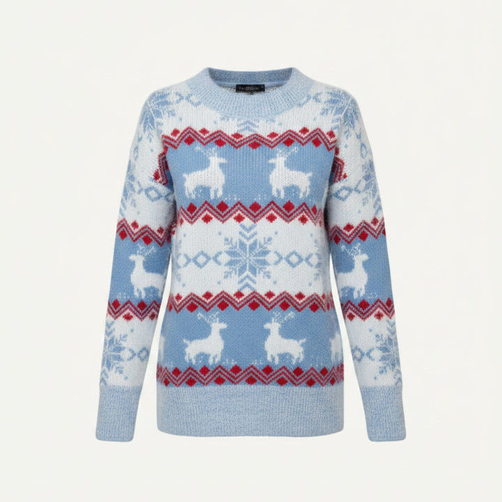 Susan | Relaxed Reindeer Fair Isle Christmas Sweater Women
