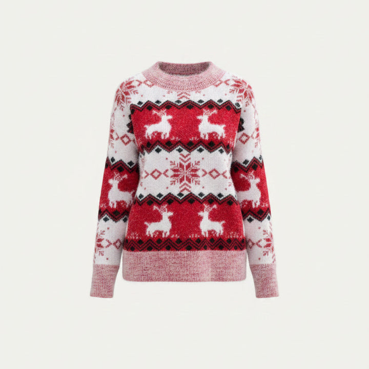 Susan | Relaxed Reindeer Fair Isle Christmas Sweater Women