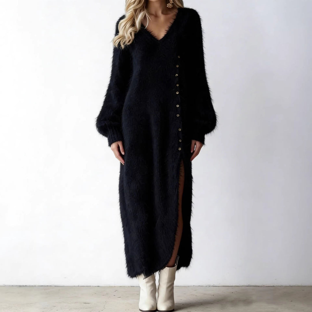 Teresa | Effortless Fuzzy Knit Christmas Dress