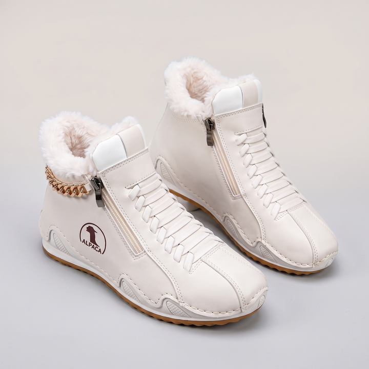Teresa | Plush-Lined Side Zip Ankle Snow Boots