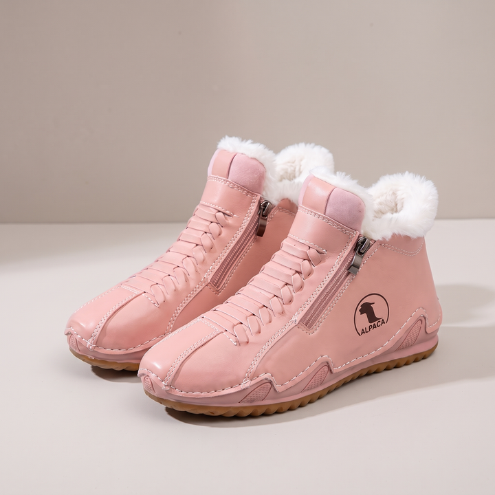Teresa | Plush-Lined Side Zip Ankle Snow Boots