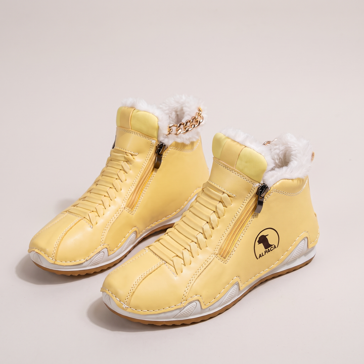Teresa | Plush-Lined Side Zip Ankle Snow Boots