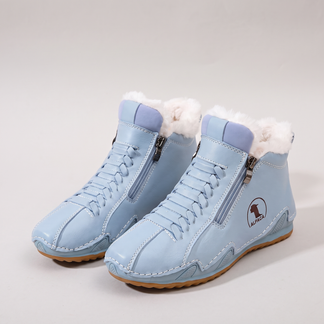 Teresa | Plush-Lined Side Zip Ankle Snow Boots