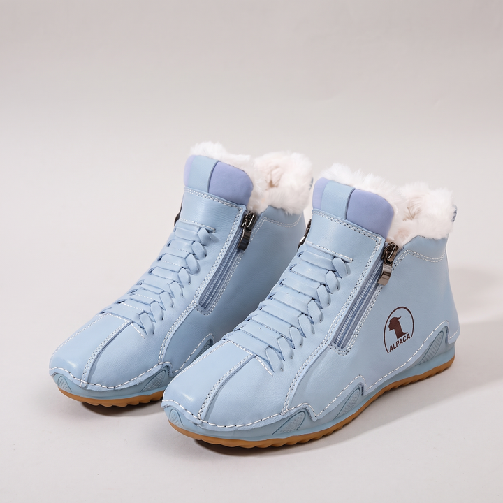 Teresa | Plush-Lined Side Zip Ankle Snow Boots