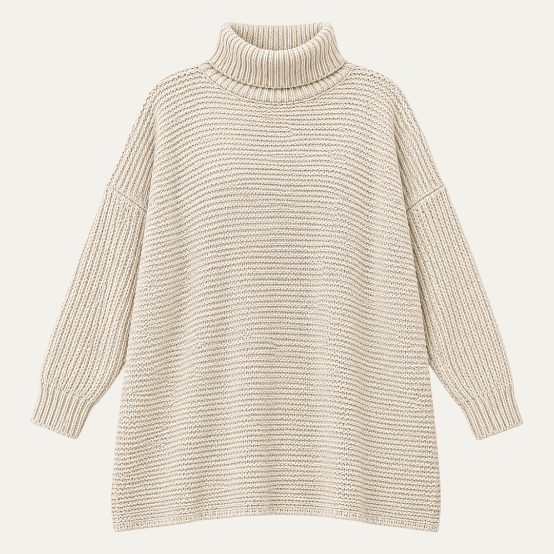Teresa | Sophisticated Oversized Turtleneck Sweater Dress