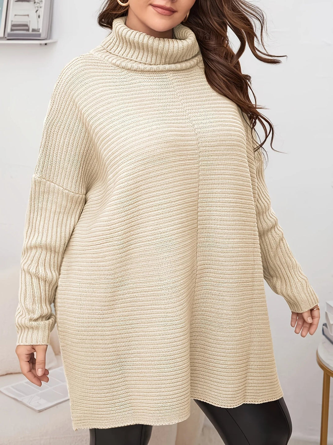 Teresa | Sophisticated Oversized Turtleneck Sweater Dress