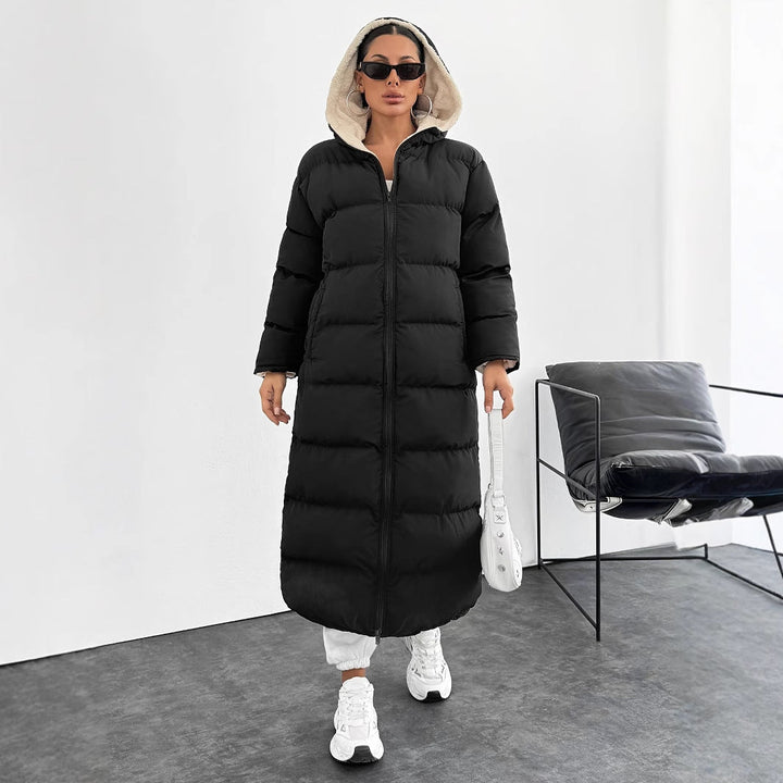 Teresa | Stylish Longline Hooded Maxi Puffer Jacket