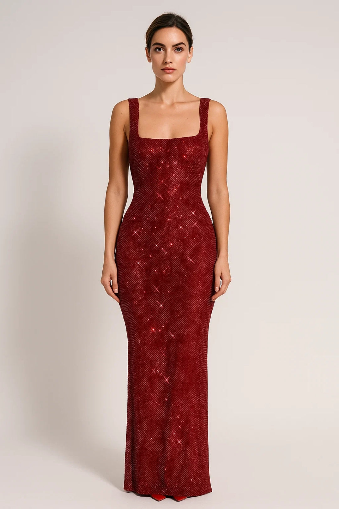 Theresa | Graceful Sequin Christmas Dress Maxi Gown