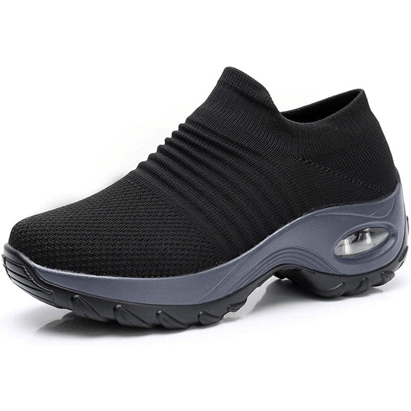 Theresa | Ribbed Slip-On Supportive Walking Shoes