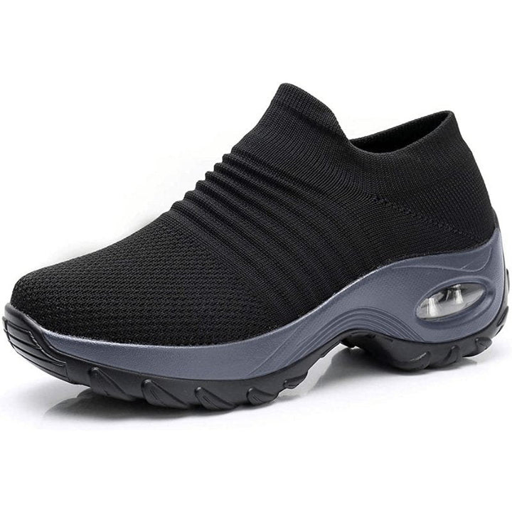 Theresa | Ribbed Slip-On Supportive Walking Shoes