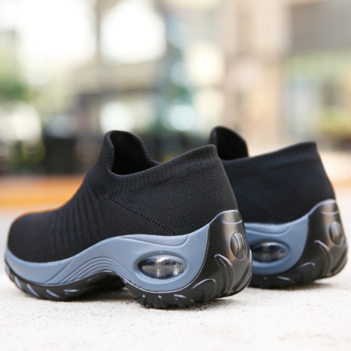 Theresa | Ribbed Slip-On Supportive Walking Shoes