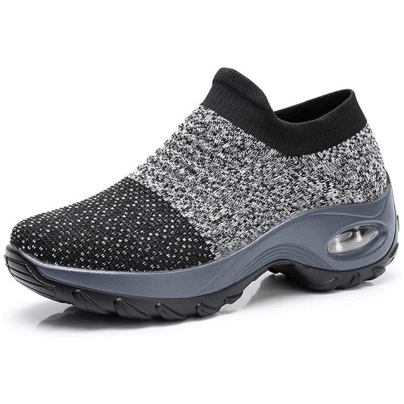 Theresa | Ribbed Slip-On Supportive Walking Shoes