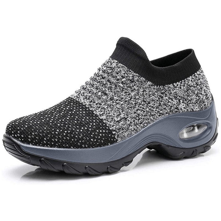 Theresa | Ribbed Slip-On Supportive Walking Shoes