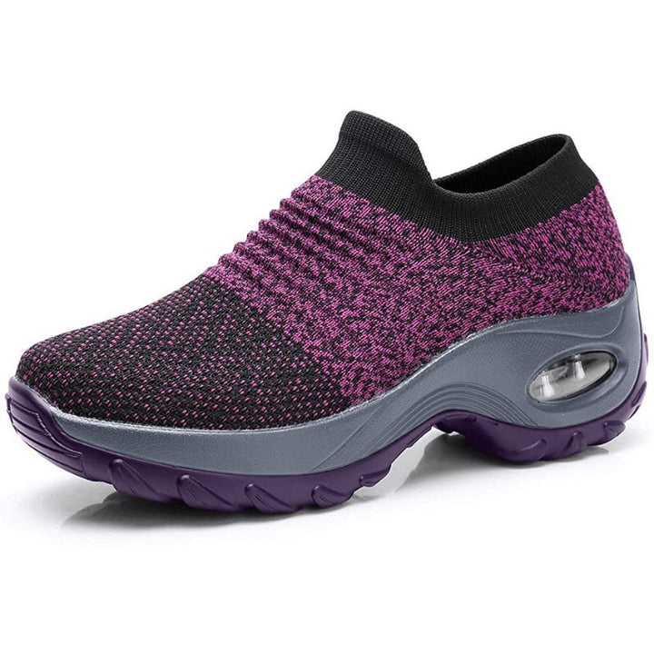 Theresa | Ribbed Slip-On Supportive Walking Shoes