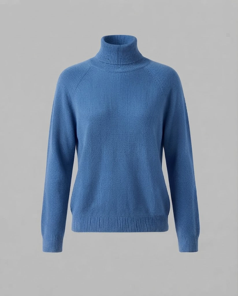Theresa | Timeless Fine Knit Raglan Turtleneck Sweater