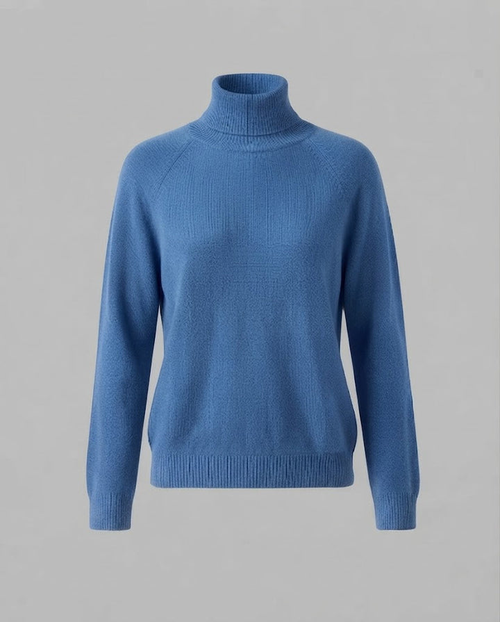 Theresa | Timeless Fine Knit Raglan Turtleneck Sweater