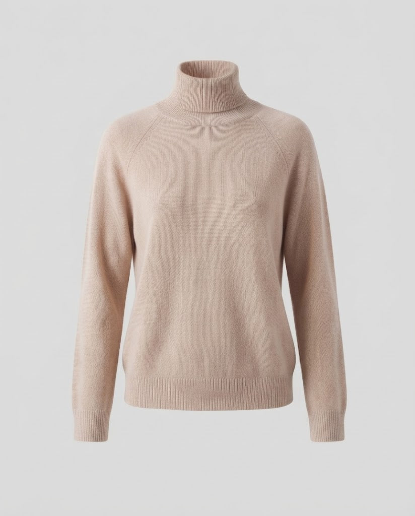 Theresa | Timeless Fine Knit Raglan Turtleneck Sweater