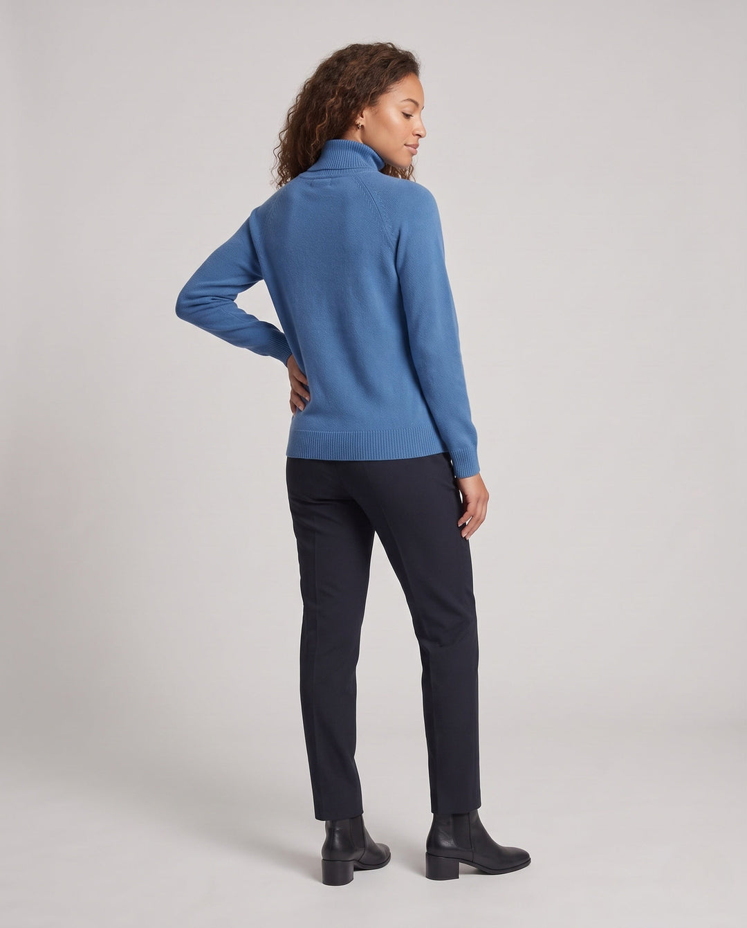Theresa | Timeless Fine Knit Raglan Turtleneck Sweater