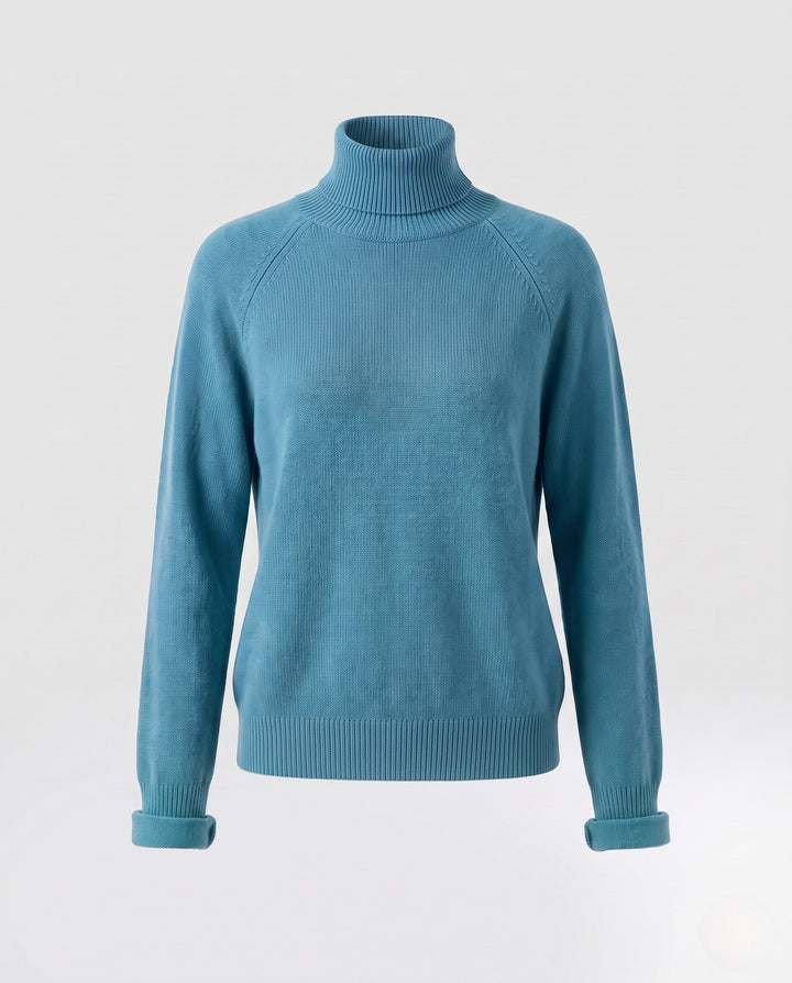 Theresa | Timeless Fine Knit Raglan Turtleneck Sweater