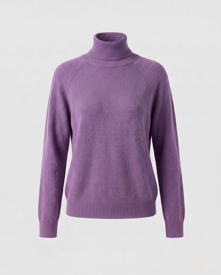 Theresa | Timeless Fine Knit Raglan Turtleneck Sweater