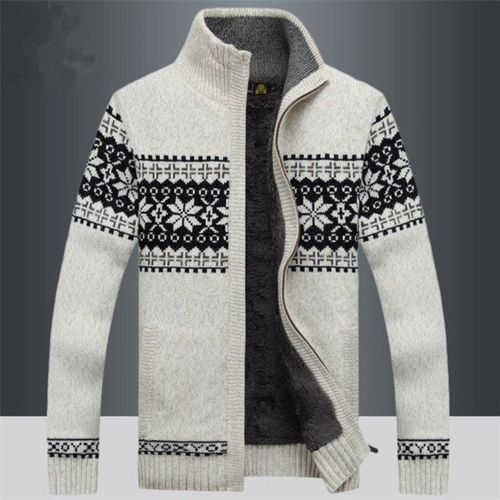 Thomas | Fair Isle Zip Up Mens Christmas Sweater