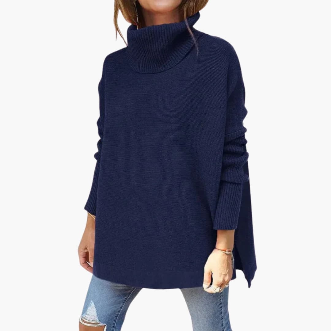 Victoria | Refined Oversized Sweatshirt with Cowl Turtleneck