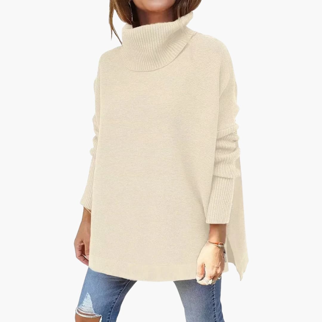 Victoria | Refined Oversized Sweatshirt with Cowl Turtleneck