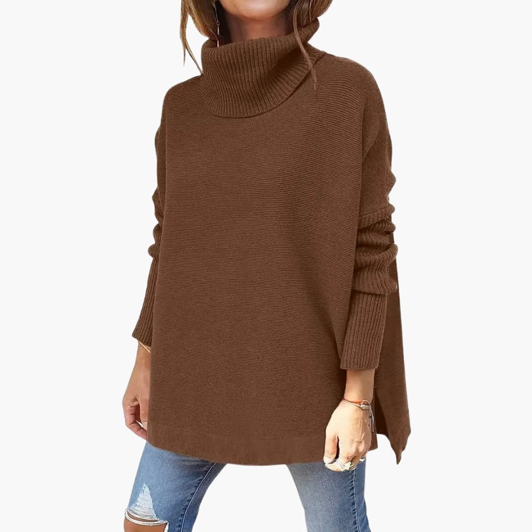 Victoria | Refined Oversized Sweatshirt with Cowl Turtleneck