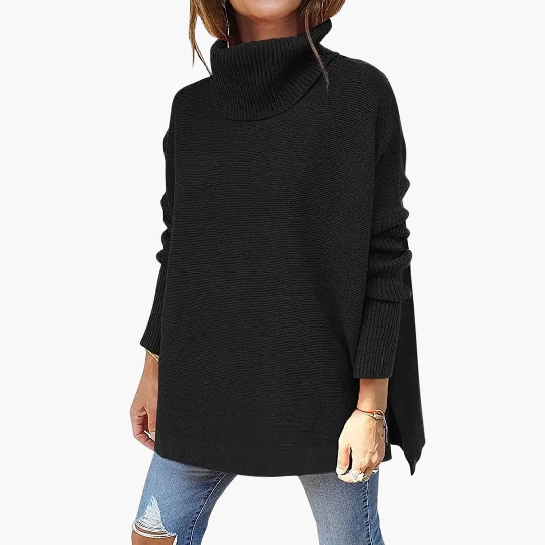 Victoria | Refined Oversized Sweatshirt with Cowl Turtleneck