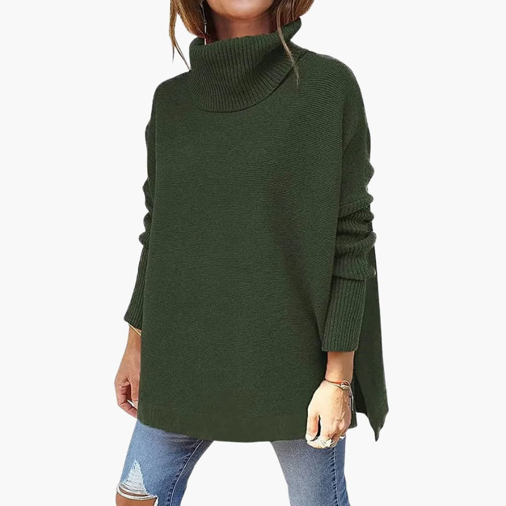 Victoria | Refined Oversized Sweatshirt with Cowl Turtleneck