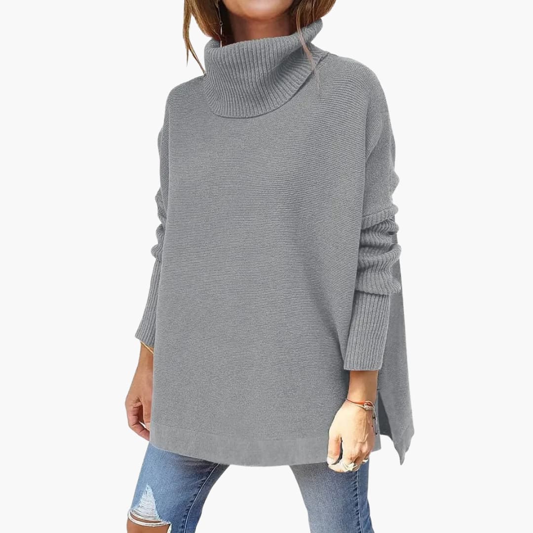 Victoria | Refined Oversized Sweatshirt with Cowl Turtleneck