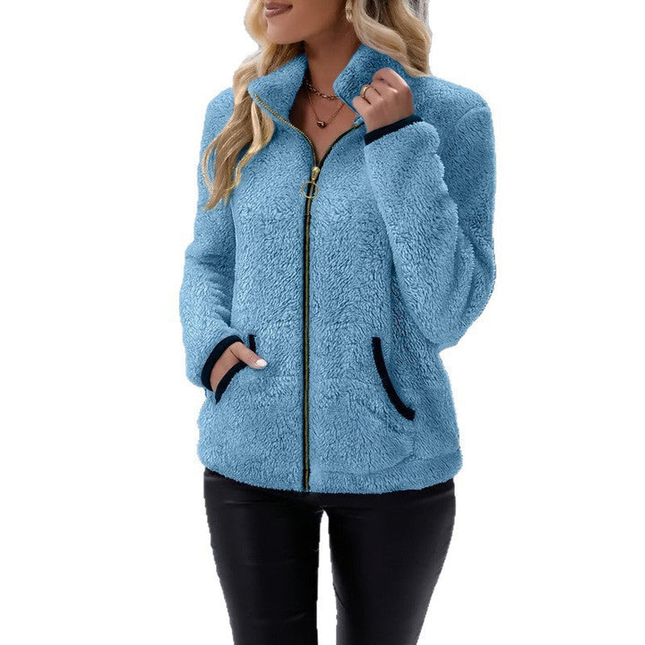 Virginia | Stand Collar Zip-Up Sherpa Jacket Women